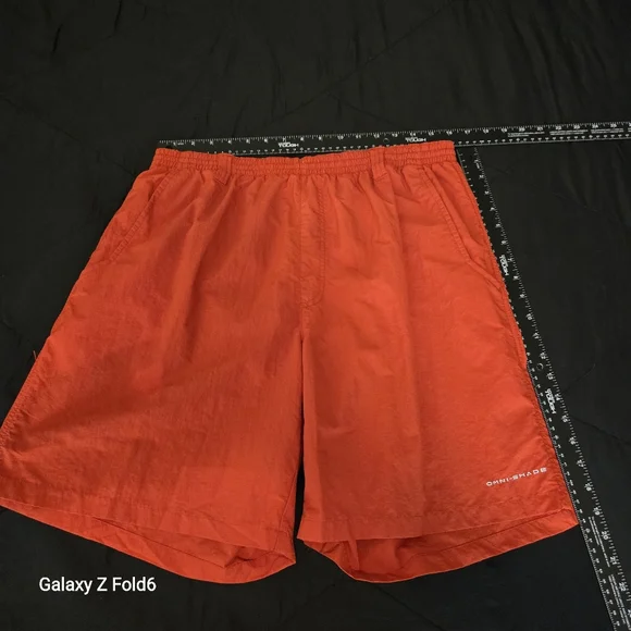 Columbia PFG Swim Shorts Orange Nylon Fishing Hiking Outdoor Mesh Lined Men’s L - Picture 3 of 7
